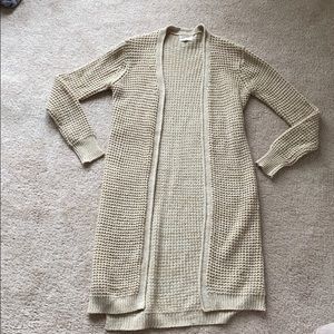 Long tan/cream colored knit flannel